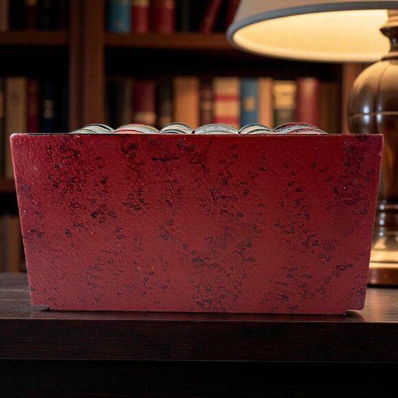 VTG Gilded Wooden Book Desktop Organizer Bills Letters Etc - Picture 5 of 9